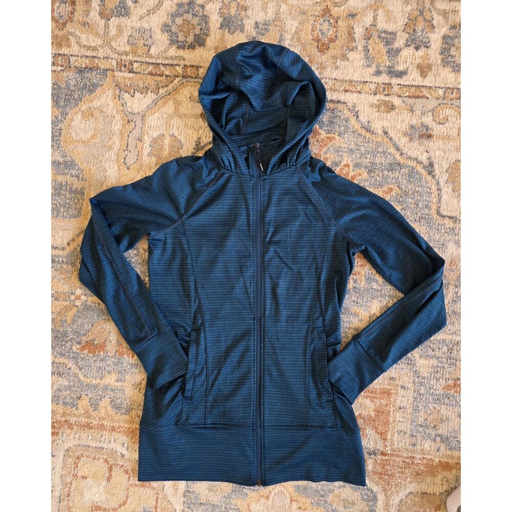 Mondetta Long-sleeve Hooded Athletic Zip-up Jacket Women's Medium, Teal